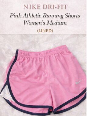 Nike Dri-FIT Pink Athletic Shorts Women’s Medium Running Gym Workout Lined